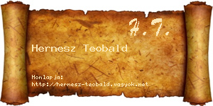 Hernesz Teobald névjegykártya